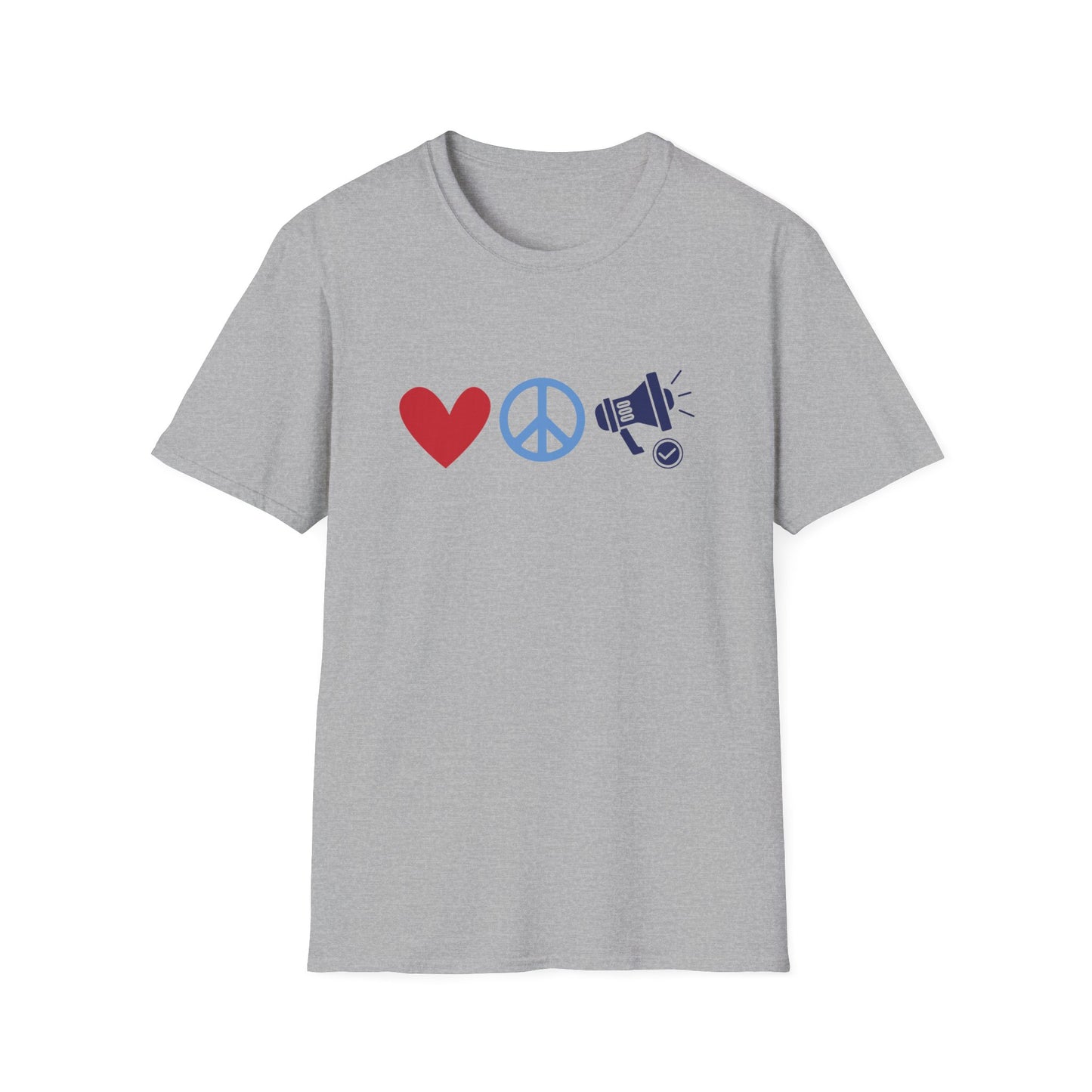 Love, Peace & Free Speech Soft-style Tee