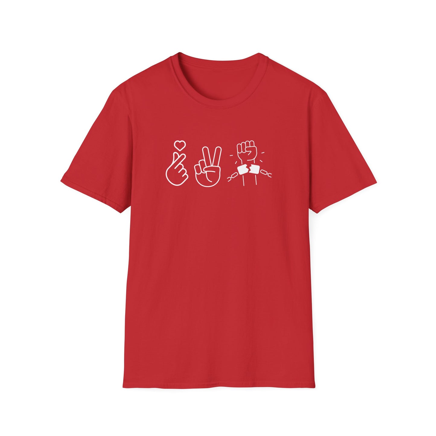 Love, Peace & Free Speech Soft-style Tee