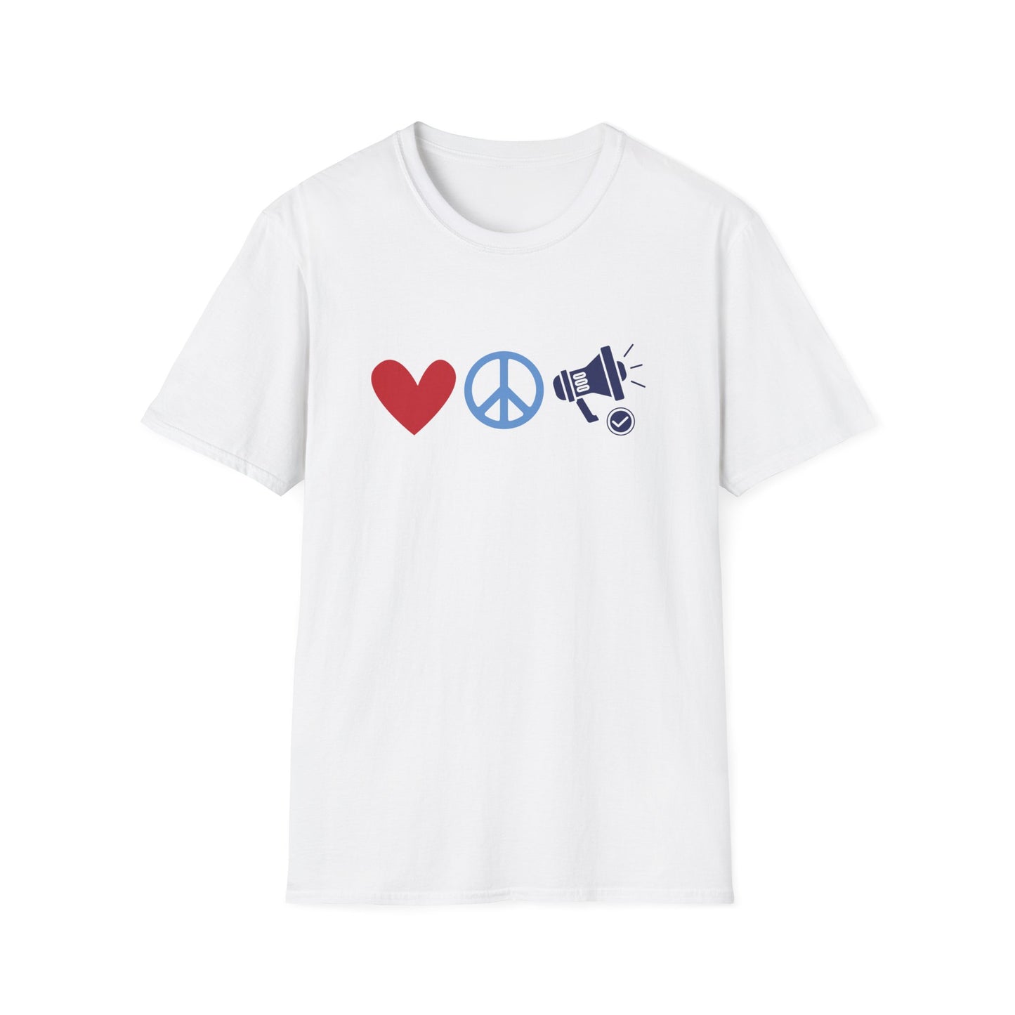 Love, Peace & Free Speech Soft-style Tee