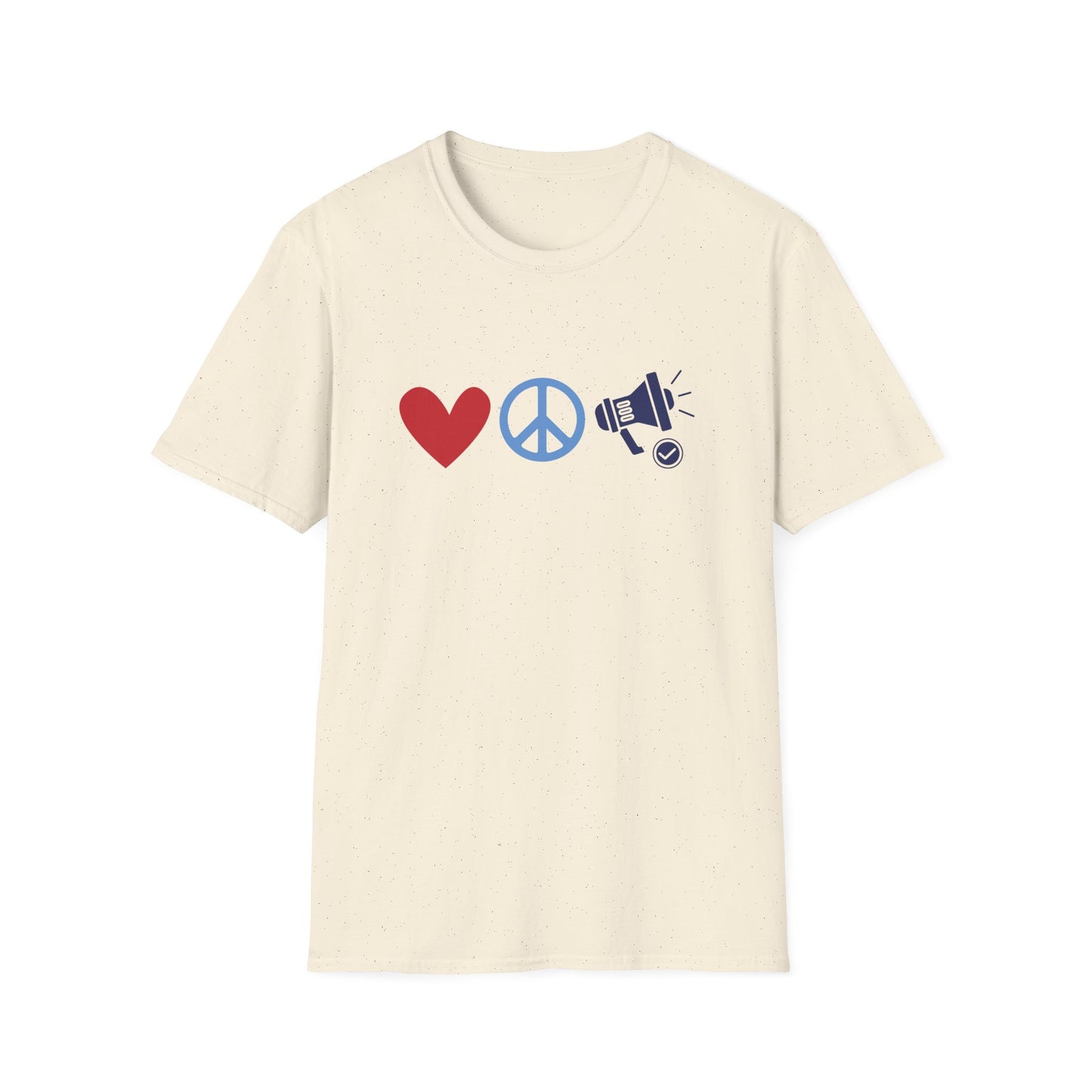 Love, Peace & Free Speech Soft-style Tee
