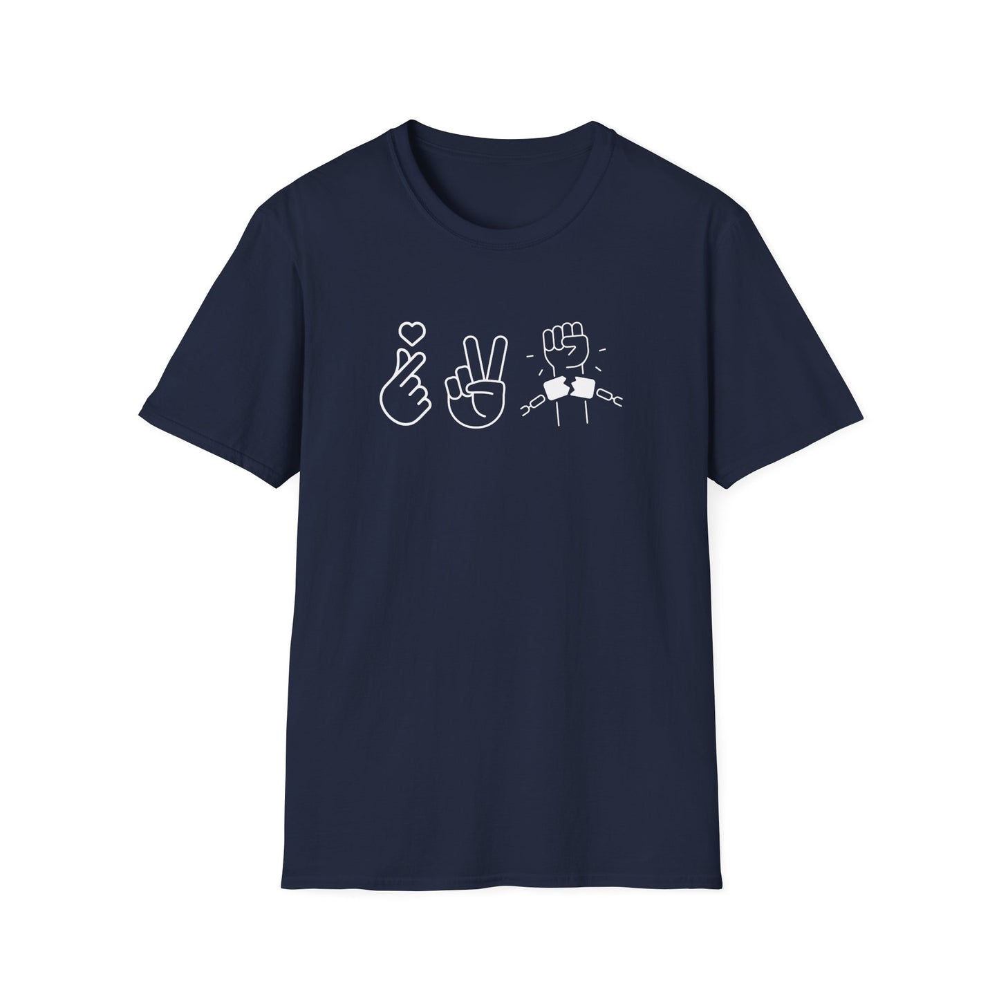 Love, Peace & Free Speech Soft-style Tee