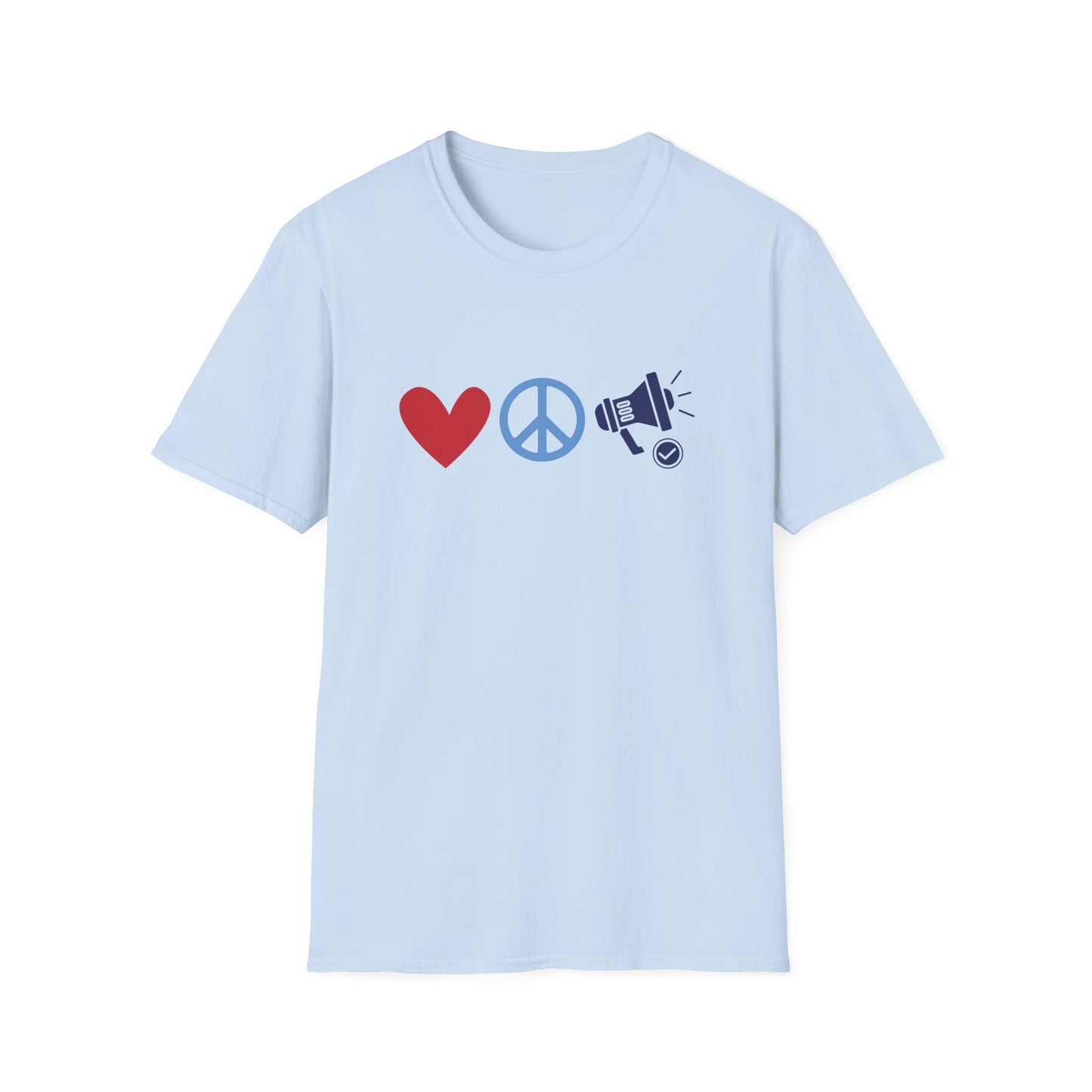 Love, Peace & Free Speech Soft-style Tee