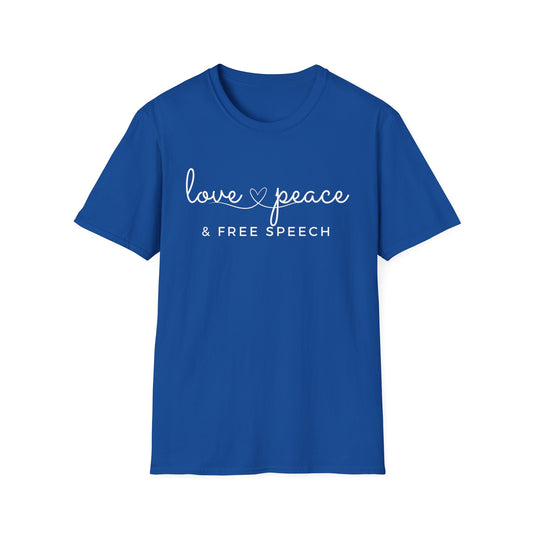 Love, Peace & Free Speech Cotton Tee