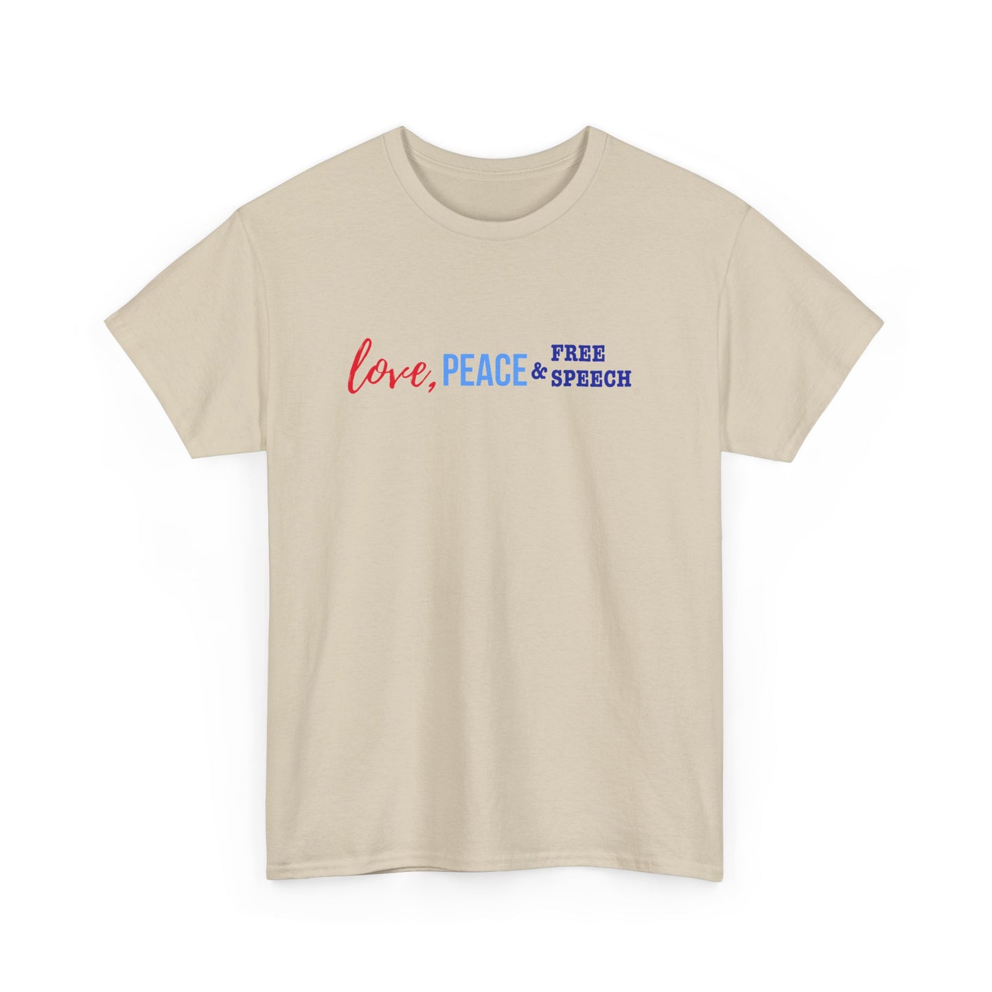 Love, Peace & Free Speech Cotton Tee