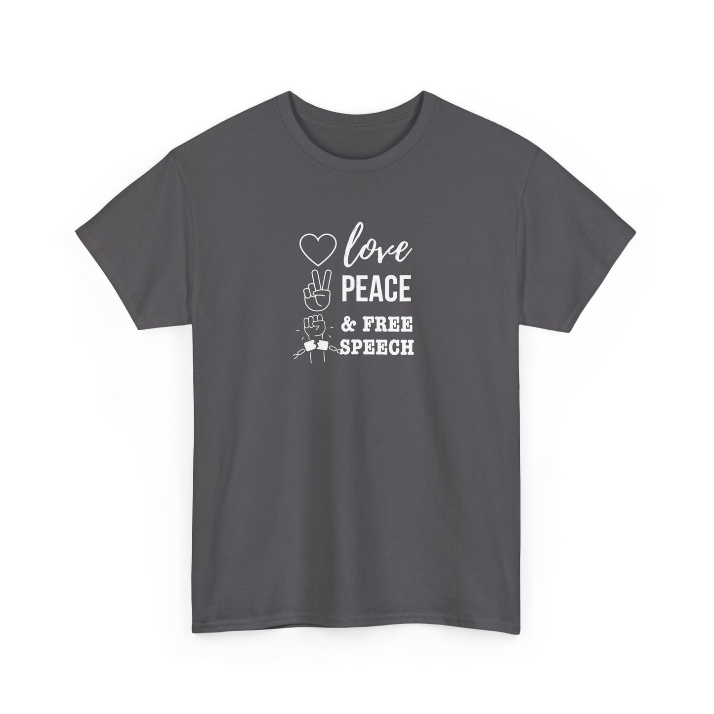 Love, Peace & Free Speech Cotton Tee