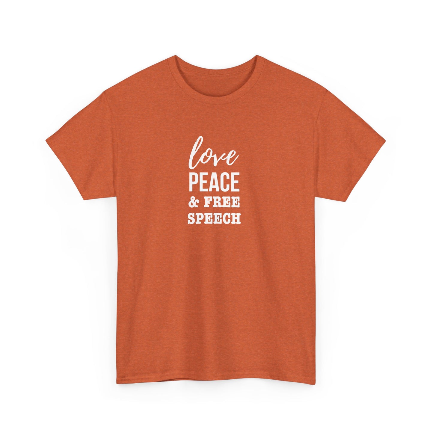 Love, Peace & Free Speech Cotton Tee