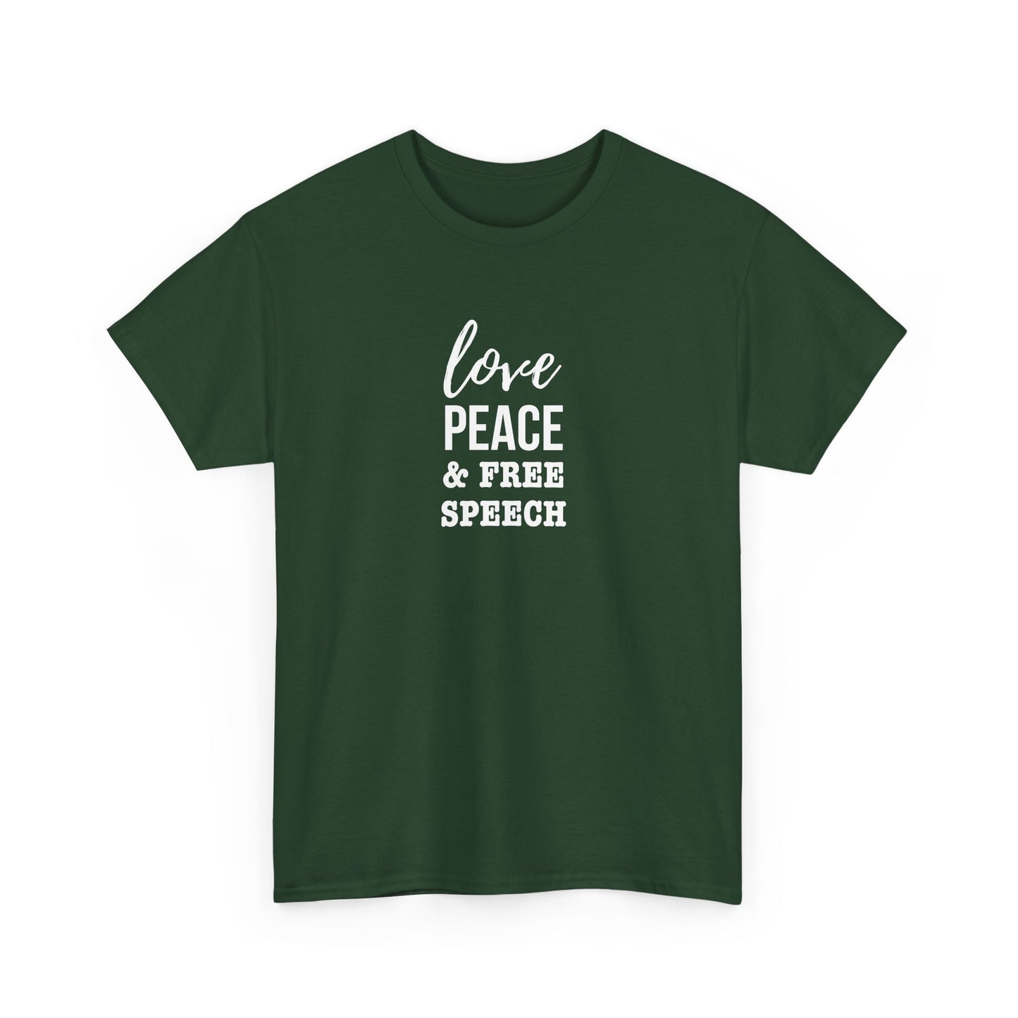 Love, Peace & Free Speech Cotton Tee