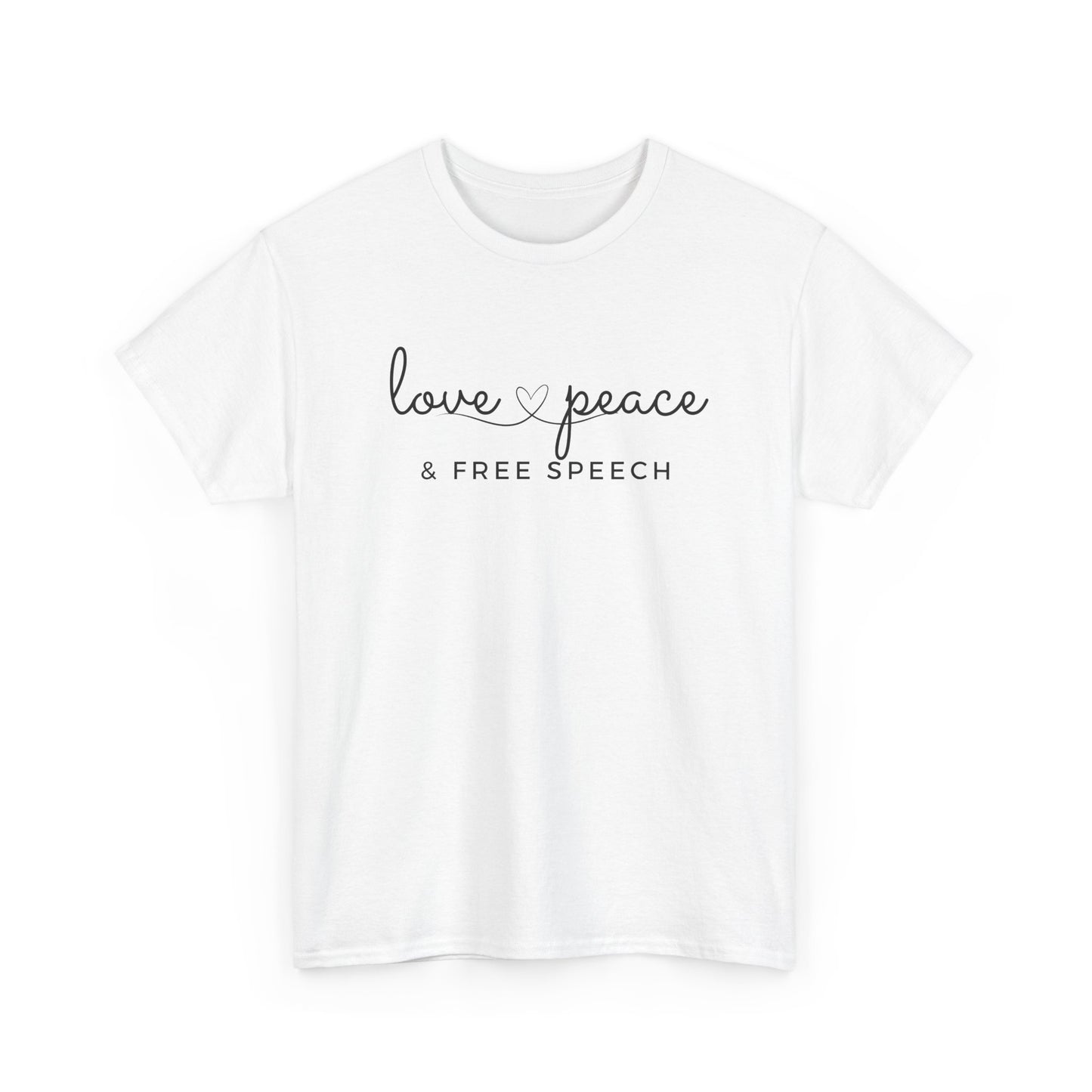 Love, Peace & Free Speech Cotton Tee