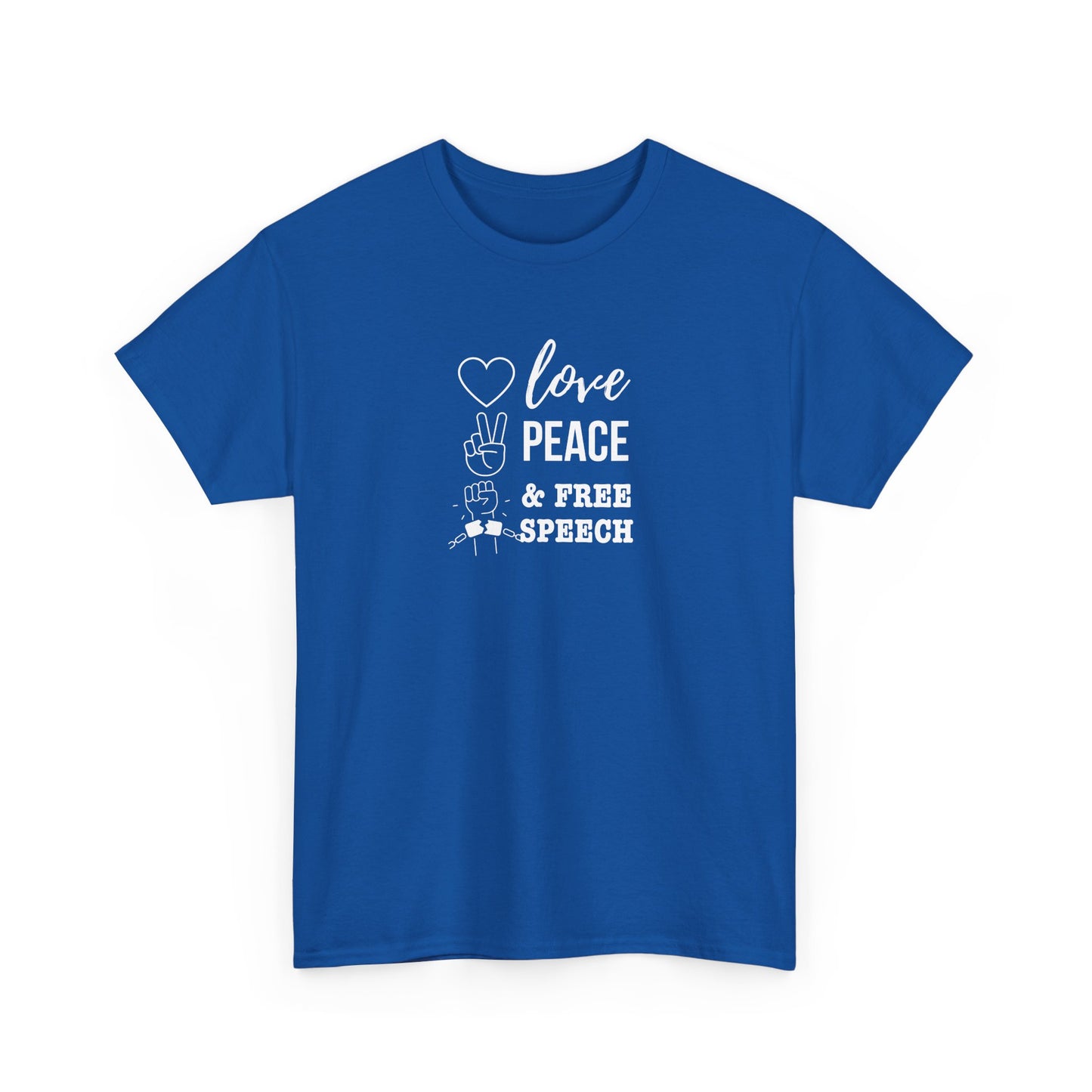 Love, Peace & Free Speech Cotton Tee