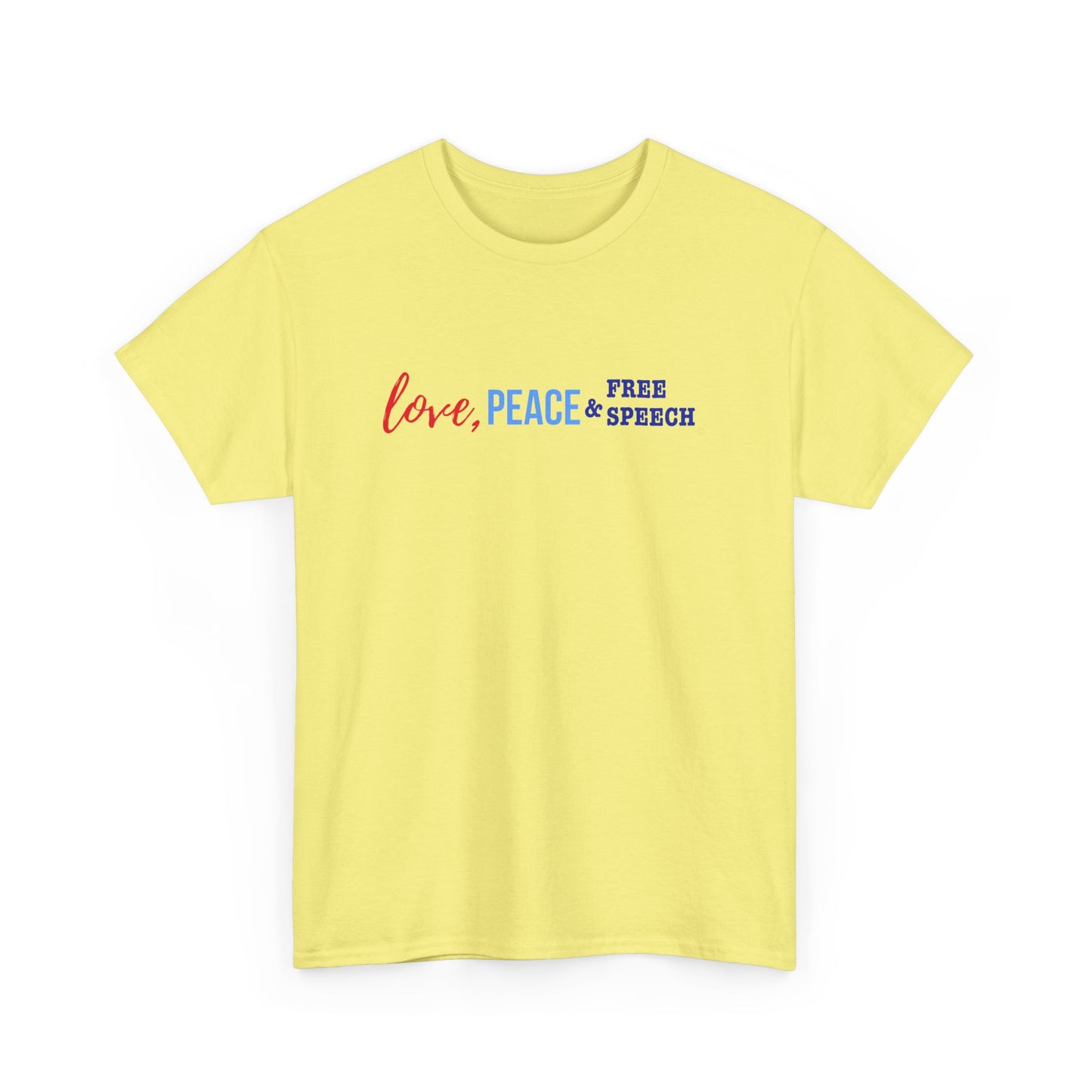 Love, Peace & Free Speech Cotton Tee