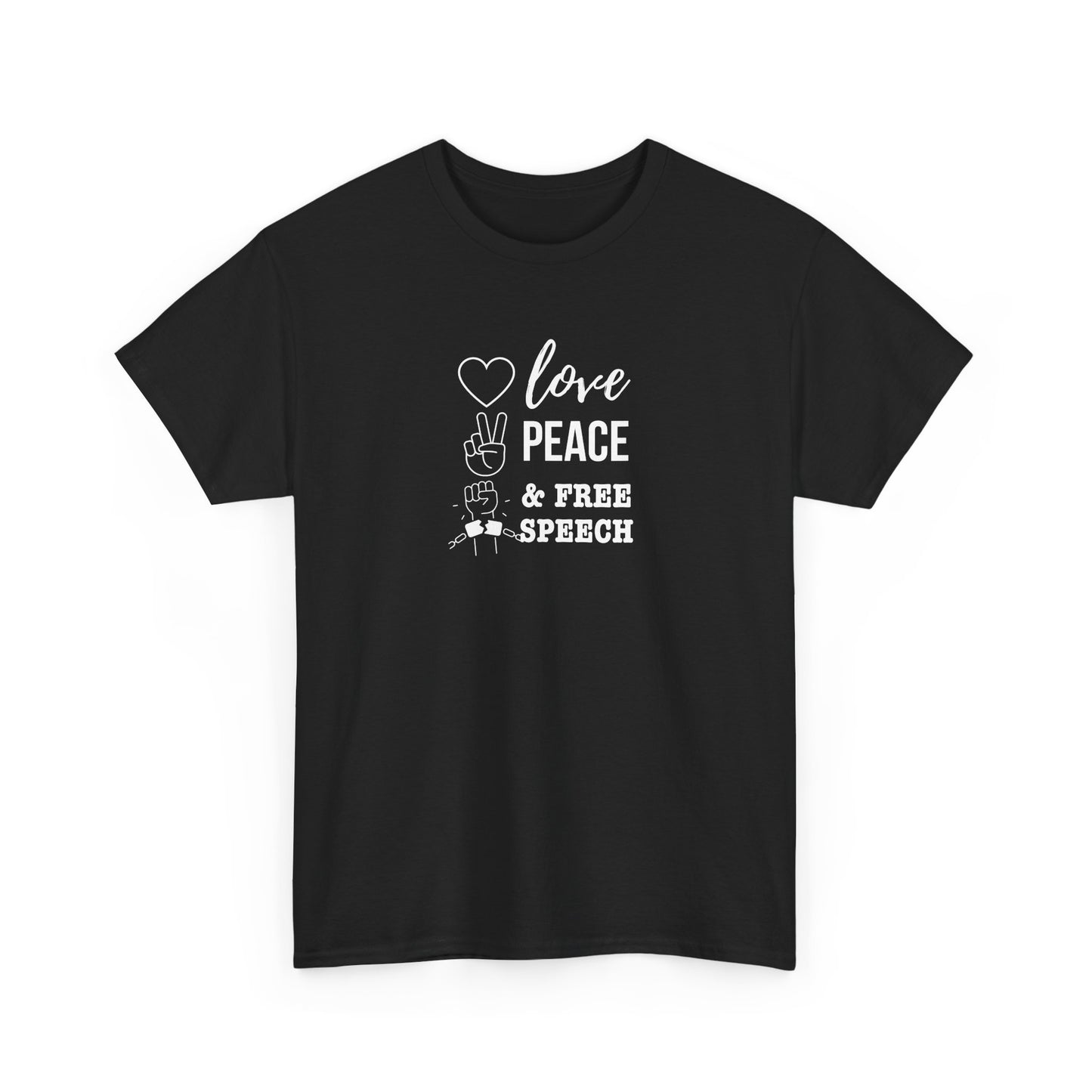 Love, Peace & Free Speech Cotton Tee