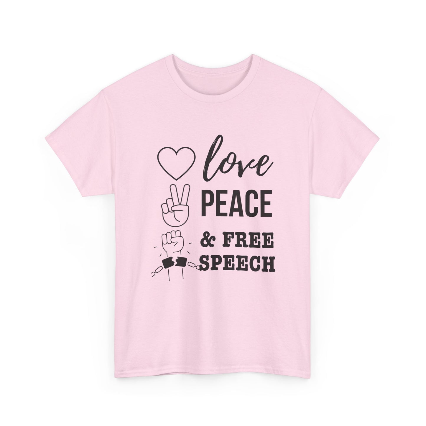 Love, Peace & Free Speech Cotton Tee