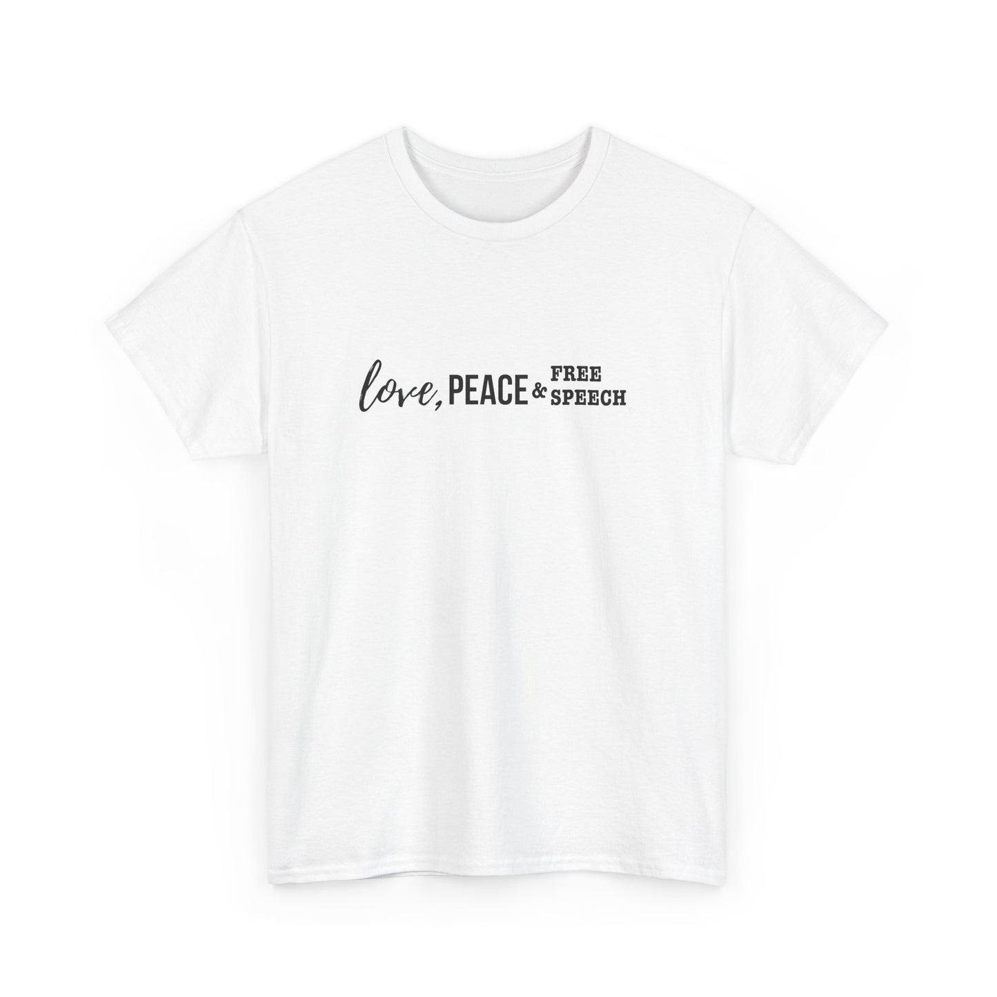 Love, Peace & Free Speech Cotton Tee