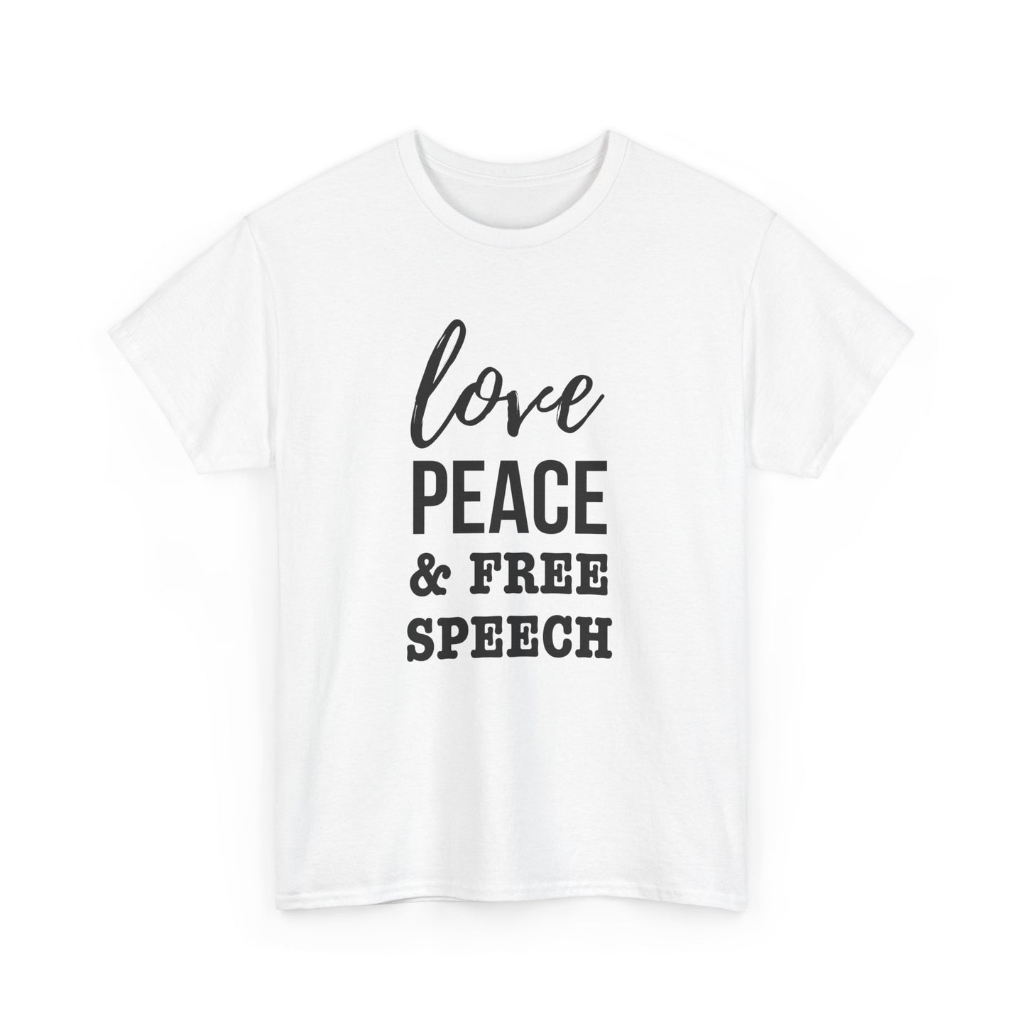 Love, Peace & Free Speech Cotton Tee