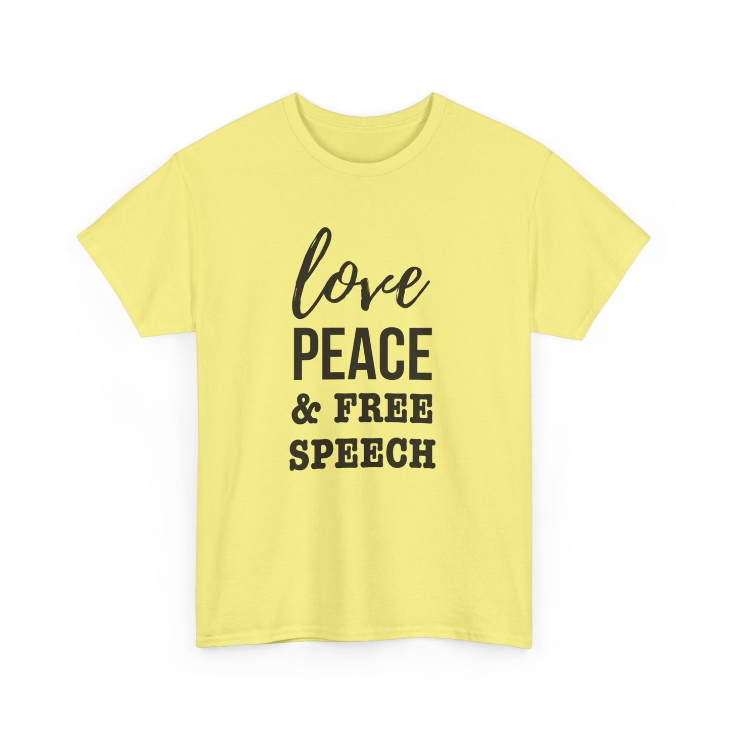 Love, Peace & Free Speech Cotton Tee