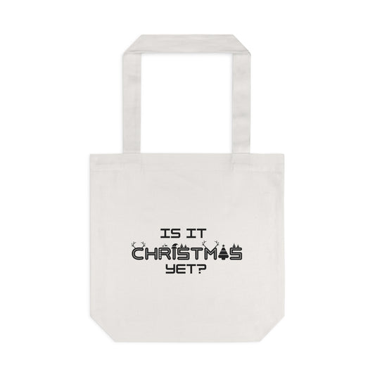 Is It Christmas Yet Tote Bag in Cream