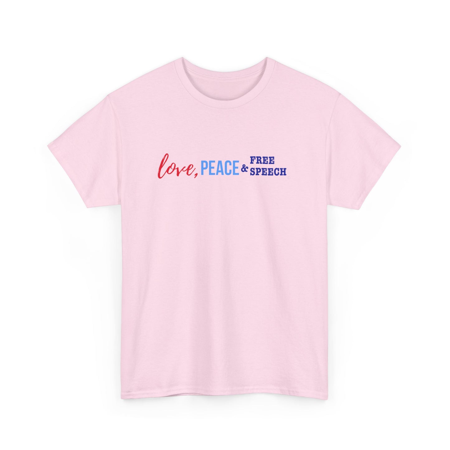 Love, Peace & Free Speech Cotton Tee