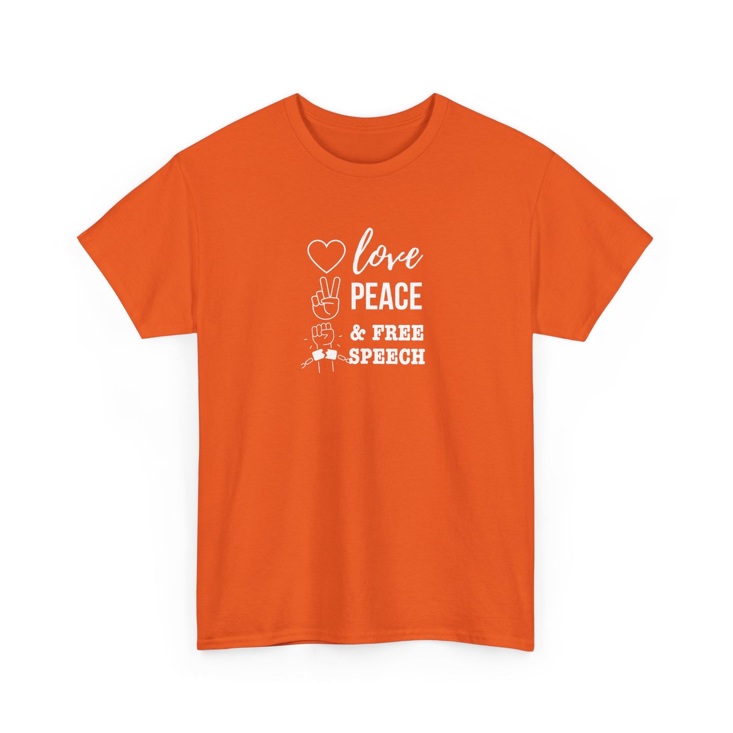 Love, Peace & Free Speech Cotton Tee