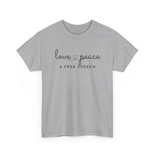 Love, Peace & Free Speech Cotton Tee