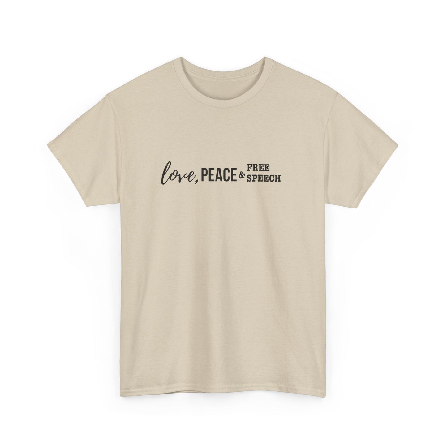 Love, Peace & Free Speech Cotton Tee