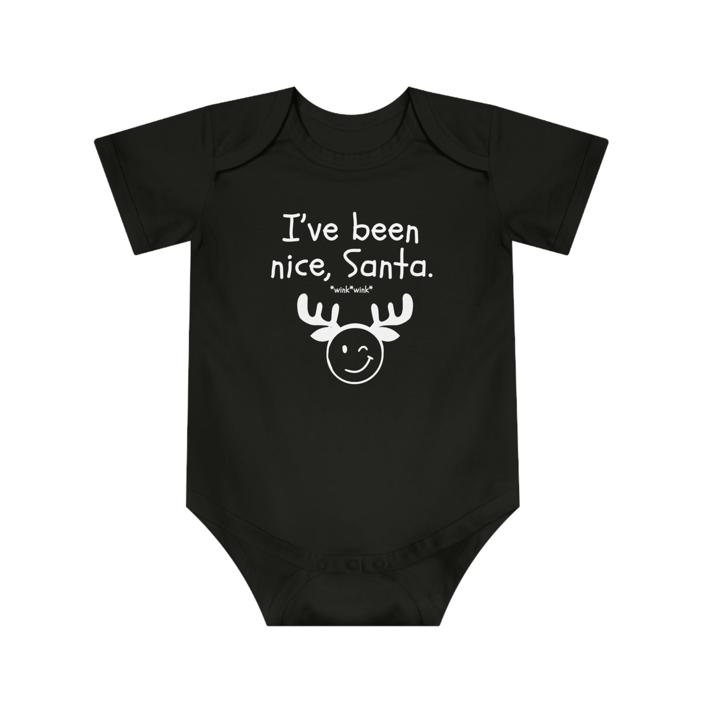 I've Been Nice Baby Bodysuit in Black